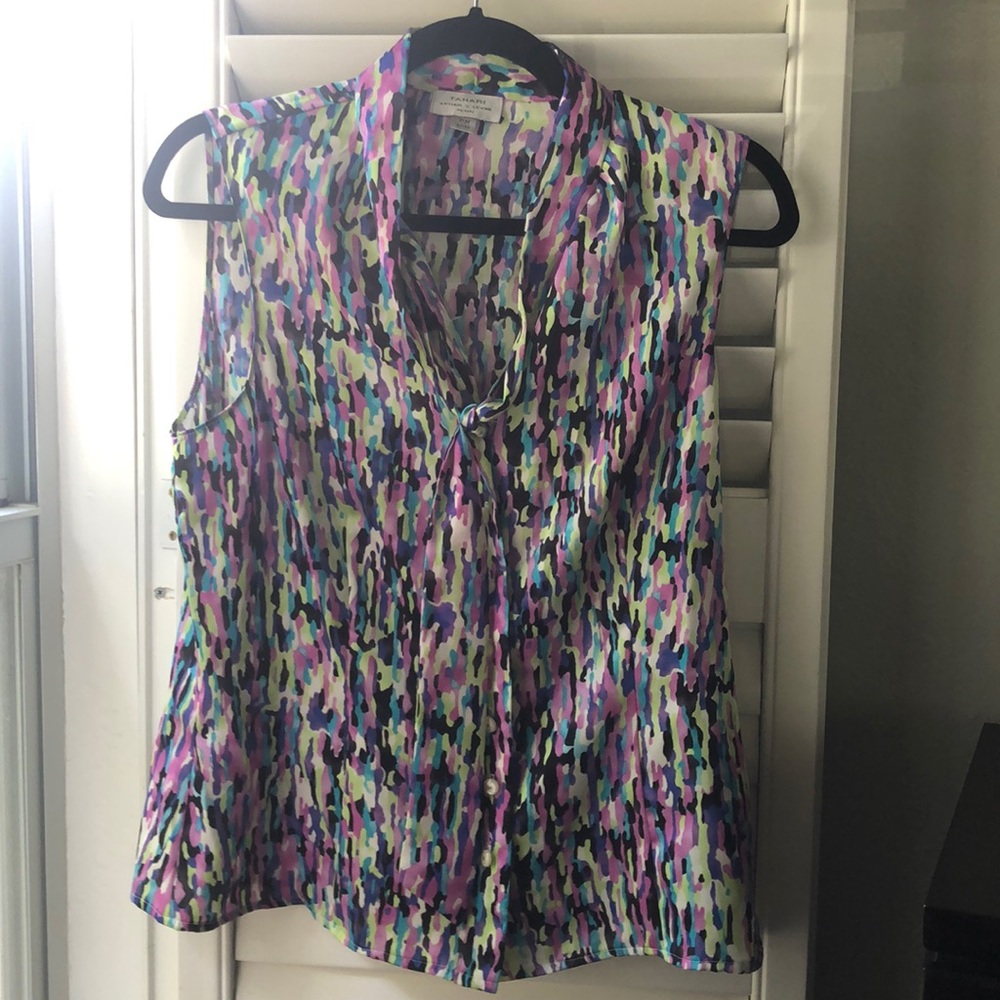 Tahari petite blouse, gorgeous colors!